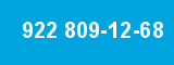 922 809-12-68
